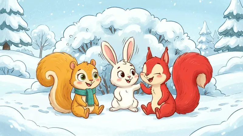 Momo aus der Hörgeschichte „Die Spuren im Schnee“